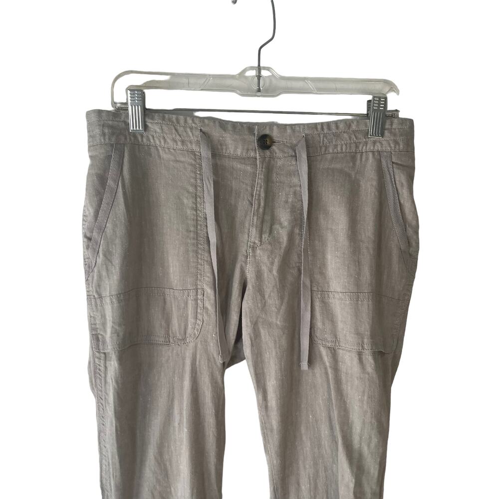 Columbia Sportswear Hemp Cotton Pants Khaki Tan Drawstring Utility Womens Small - Picture 2 of 9